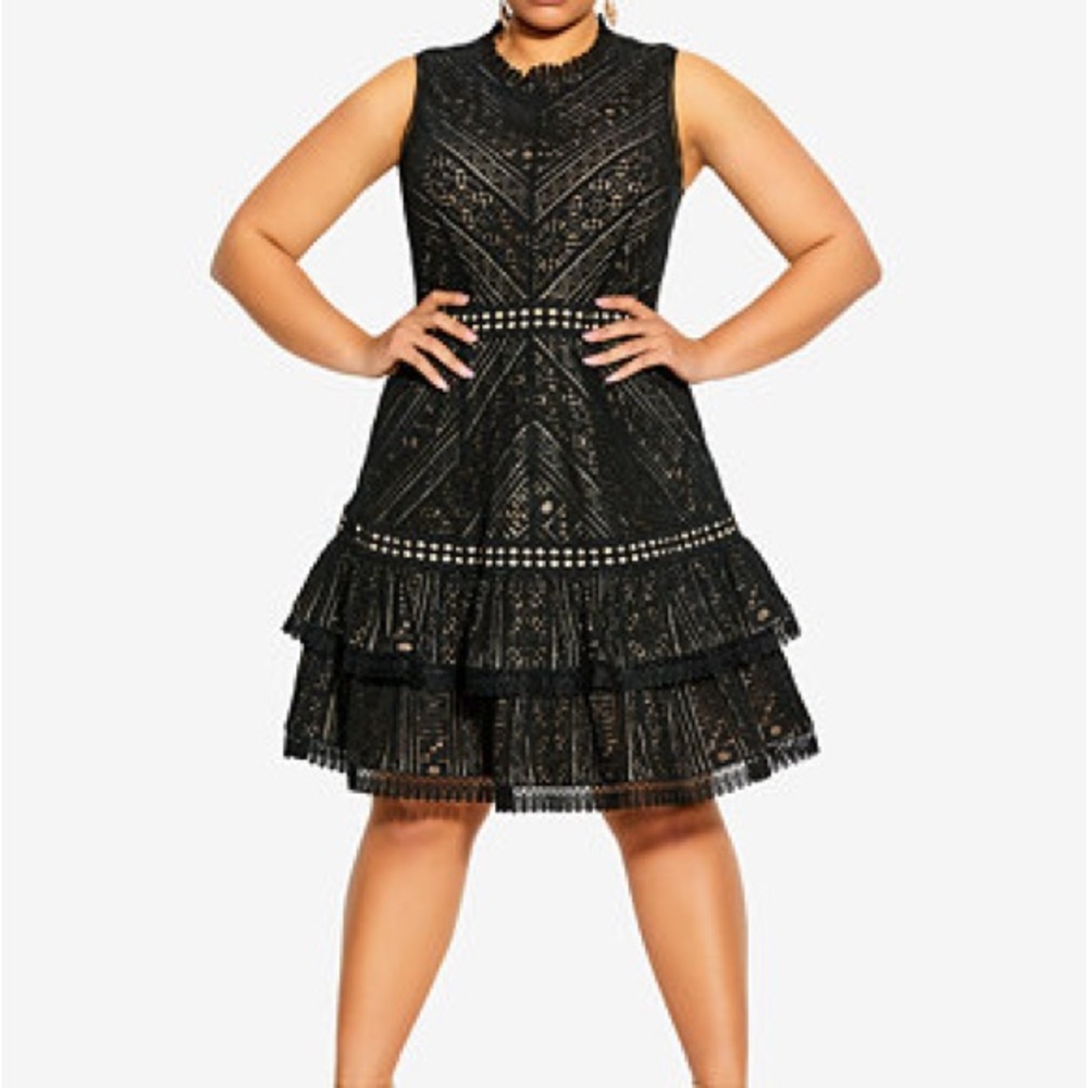 City Chic - Gorgeous Black Lace Dress